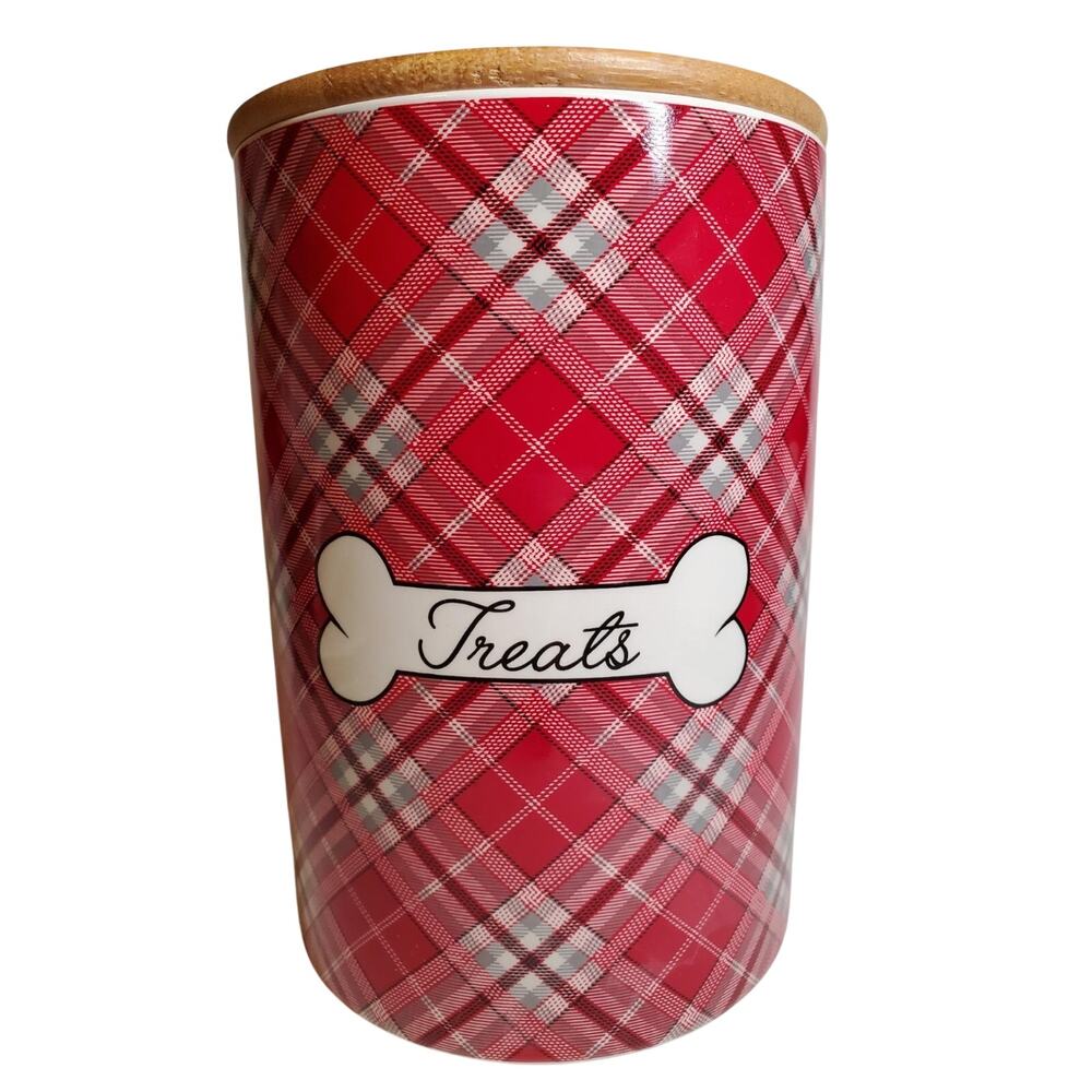 Dog Ceramic Treat Jar 5" D